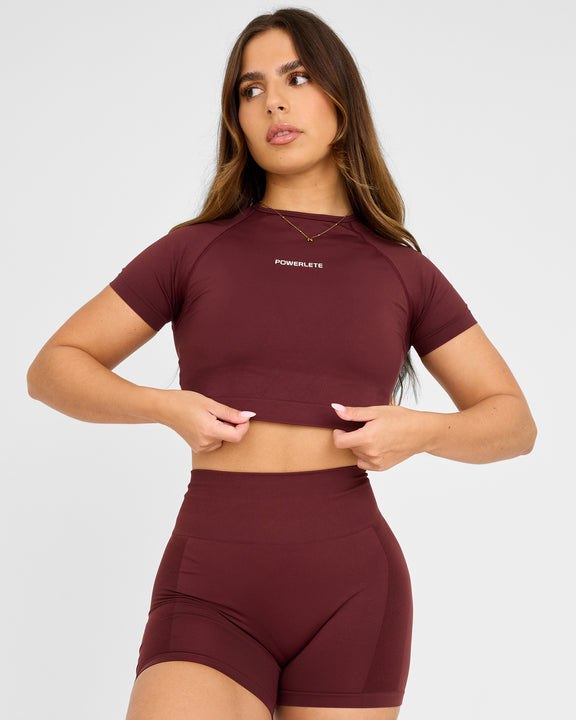 Evolve Crop Top SS senza cuciture