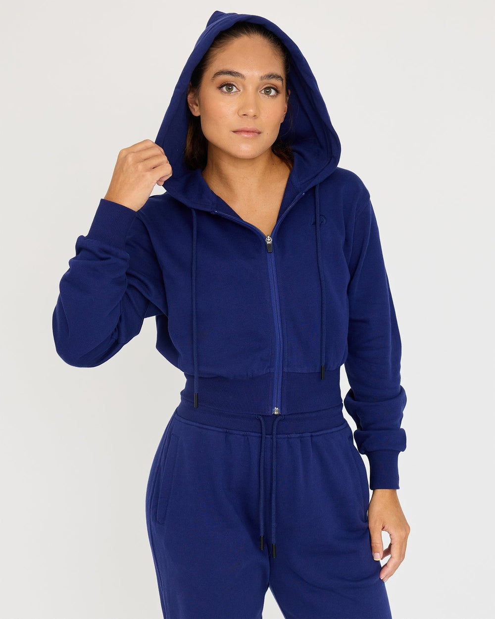 Felpa con cappuccio Core Classic Cropped Zip