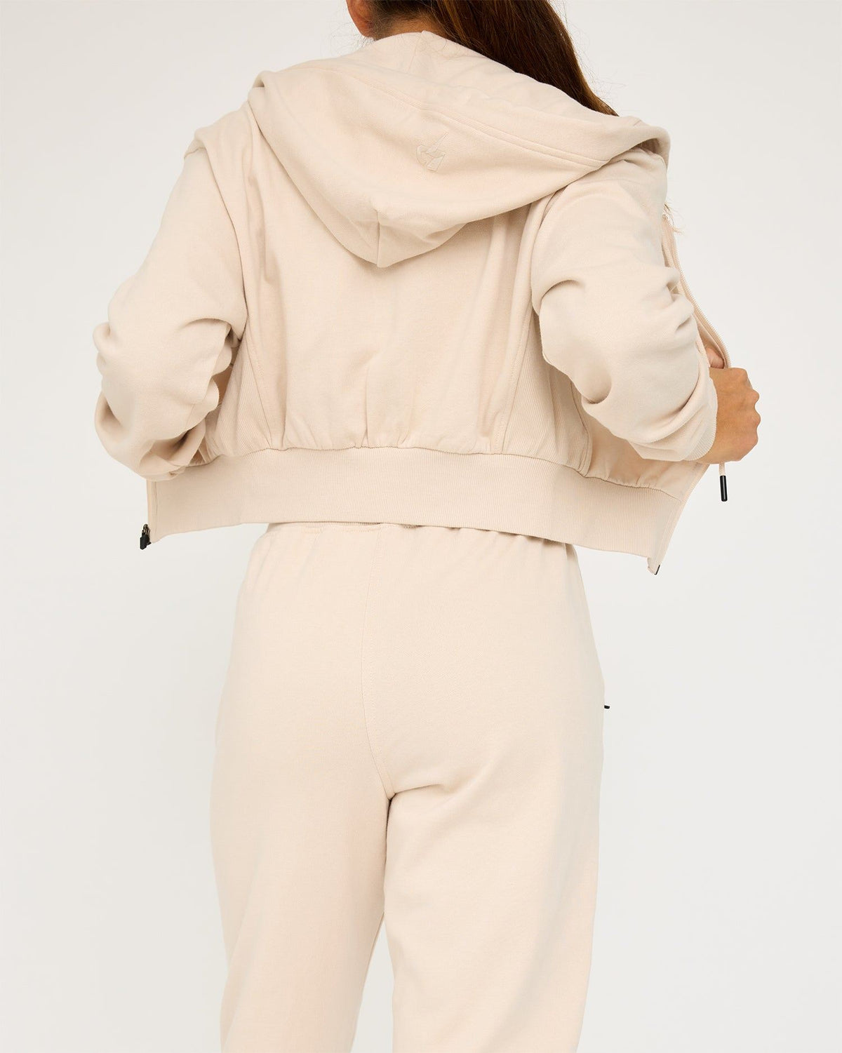 Felpa con cappuccio Core Classic Cropped Zip
