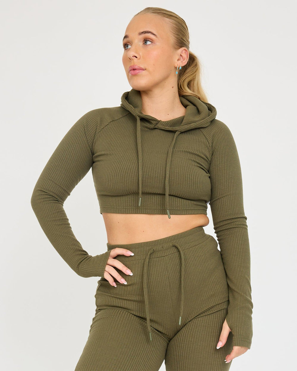 Felpa con cappuccio Lounge Cropped